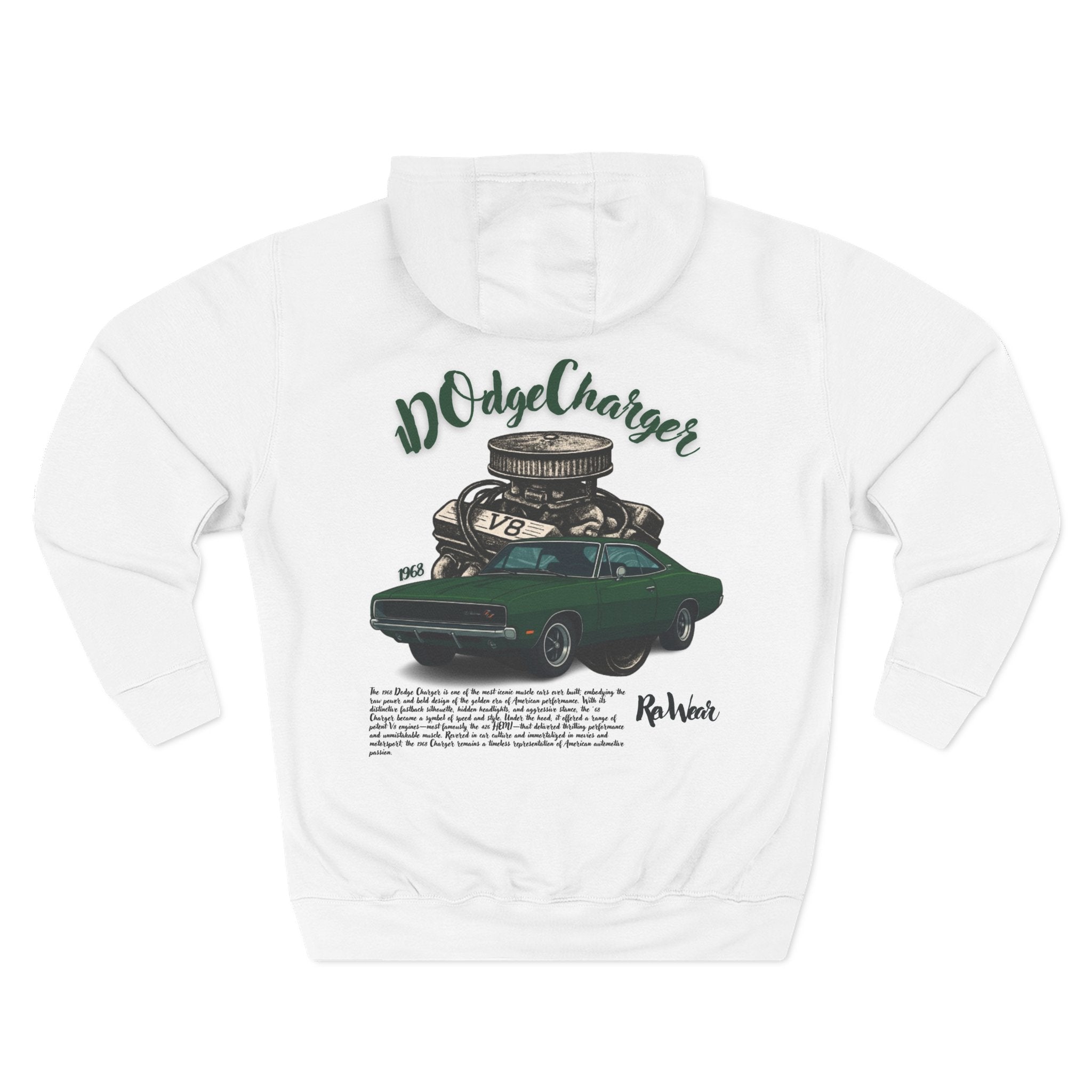 68 Dodge Charger Hoodie for Car Enthusiasts and American Muscle Fans - RevWear