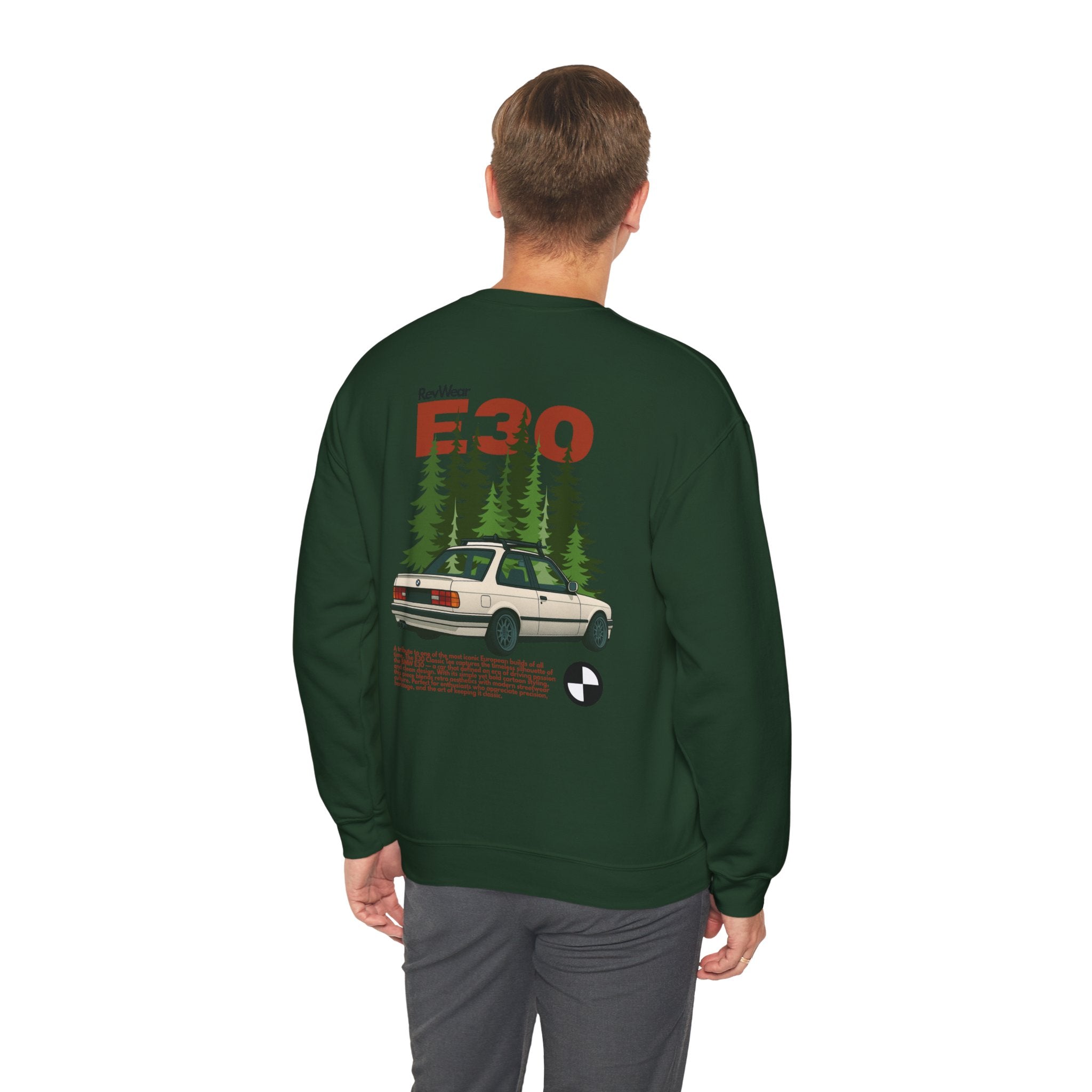 BMW E30 Festive Sweater – Perfect for Vintage Car Lovers, Cozy Euro Tribute - RevWear